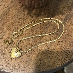 Gold Heart Pendant Necklace